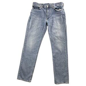 Levis 541 Jeans Mens 36x34 Blue Light Wash Denim Athletic Fit Tapered Stretch